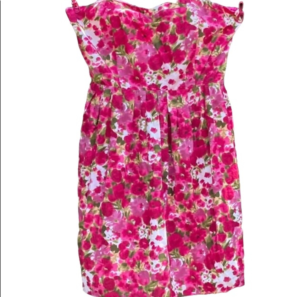 Newport News floral strapless cotton lightweight A-line sundress, Size 18 j1008